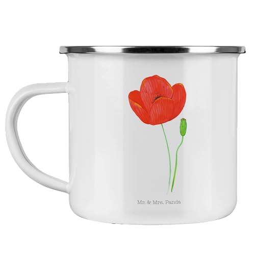Mr. & Mrs. Panda Camping Emaille Tasse Blume Mohnblume - Geschenk, Emaille Tasse Camping, Blumen, Camping Tassen Emaille, Emaille Trinkbecher, Mr. & Mrs. Panda Camping Emaille Tasse Blume Mohnblume - Geschenk, Emaille Tasse Camping, Blumen, Camping Tassen Emaille, Emaille Trinkbecher, von Mr. & Mrs. Panda