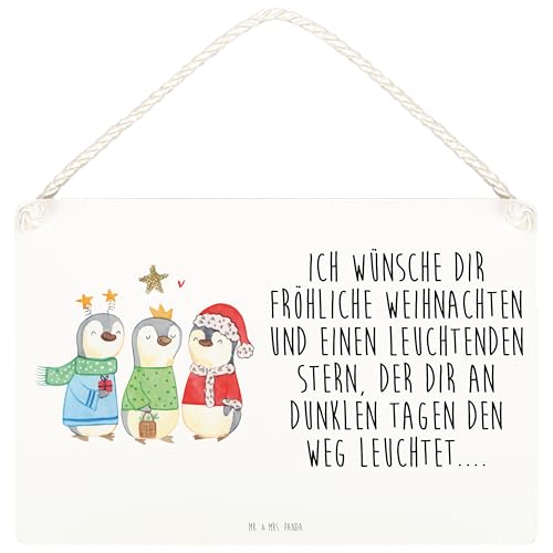 Mr. & Mrs. Panda DIN A6 Deko Schild Winterzeit Heilige drei Könige - Geschenk, Weihnachten, Wandschild, Weihnachtstage, Weihnachtszeit, Wanddeko, Tür von Mr. & Mrs. Panda