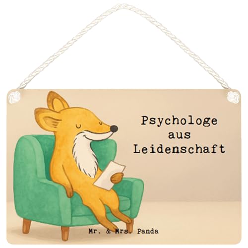 Mr. & Mrs. Panda Deko Schild Psychologe Leidenschaft Design DIN A6 - Weiß Mr. & Mrs. Panda Deko Schild Psychologe Leidenschaft Design DIN A6 - Weiß von Mr. & Mrs. Panda