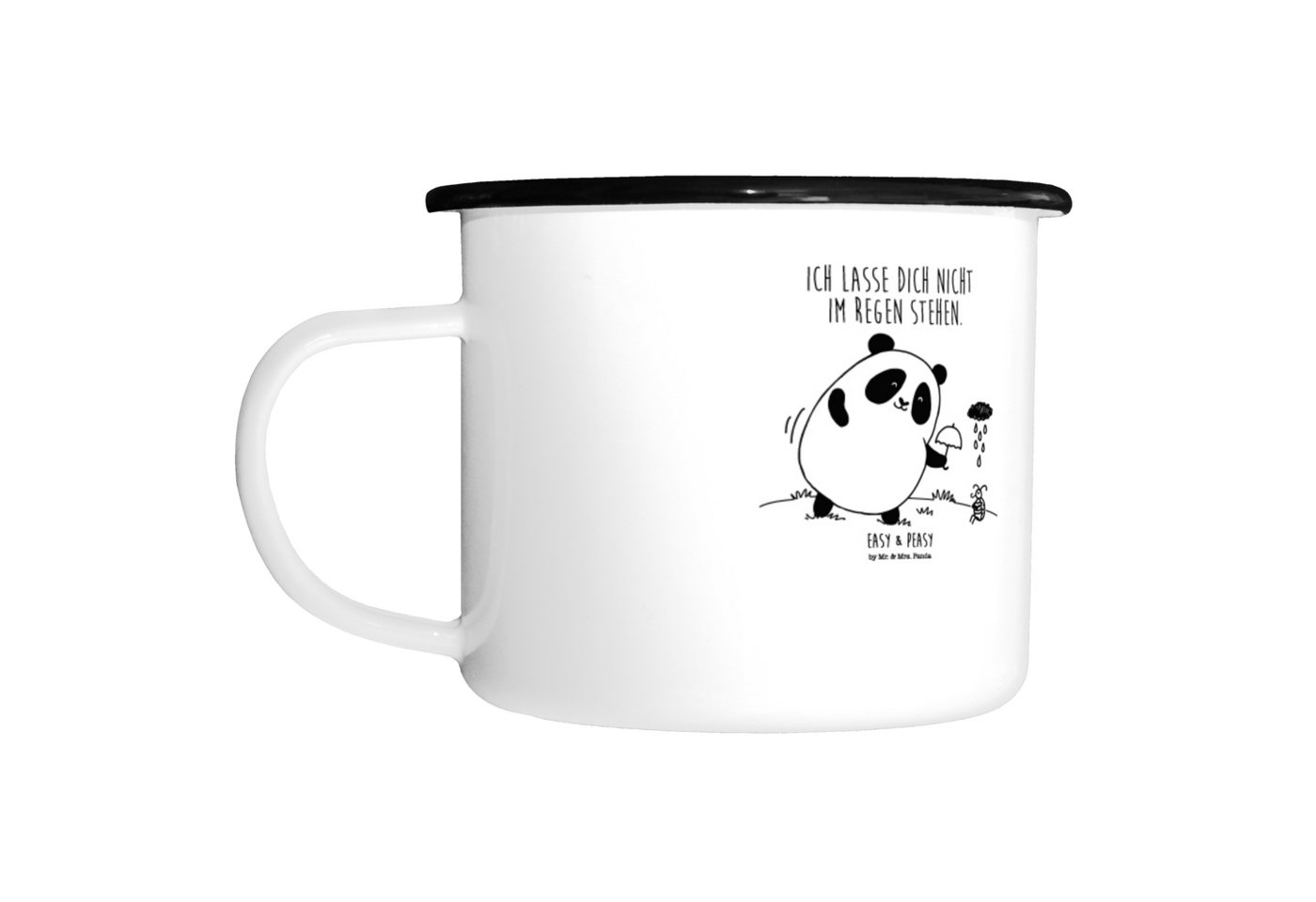 Mr. & Mrs. Panda Dekobecher Panda Zusammenhalt - Weiß - Geschenk, Camping, Outdoor Kaffeetasse, D (1 St), Liebevolles Design von Mr. & Mrs. Panda