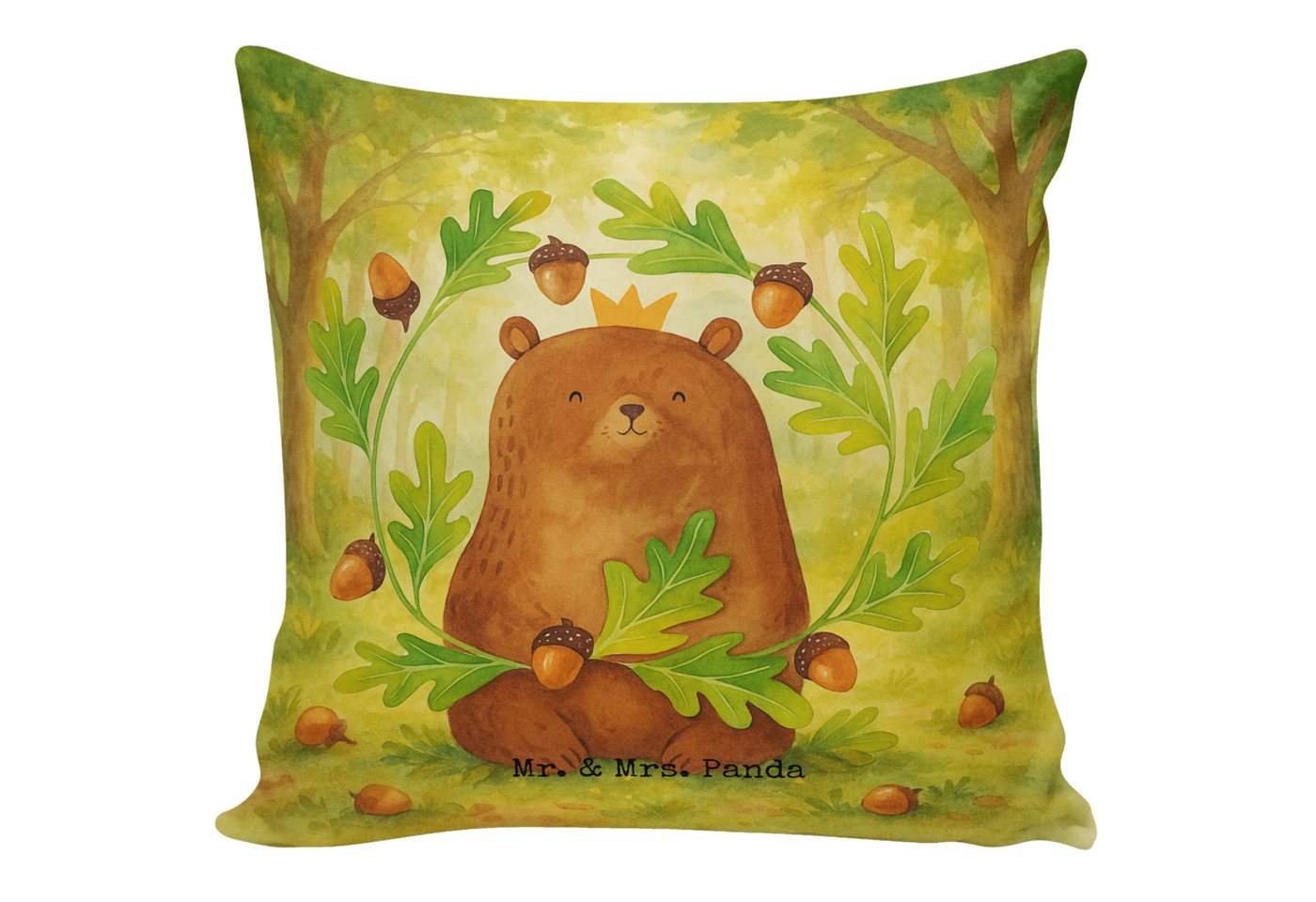 Mr. & Mrs. Panda Dekokissen Bär König Design, deko kissen, Weiß, Vatertag, Sofakissen 40x40, Tedd Mr. & Mrs. Panda Dekokissen Bär König Design, deko kissen, Weiß, Vatertag, Sofakissen 40x40, Tedd von Mr. & Mrs. Panda