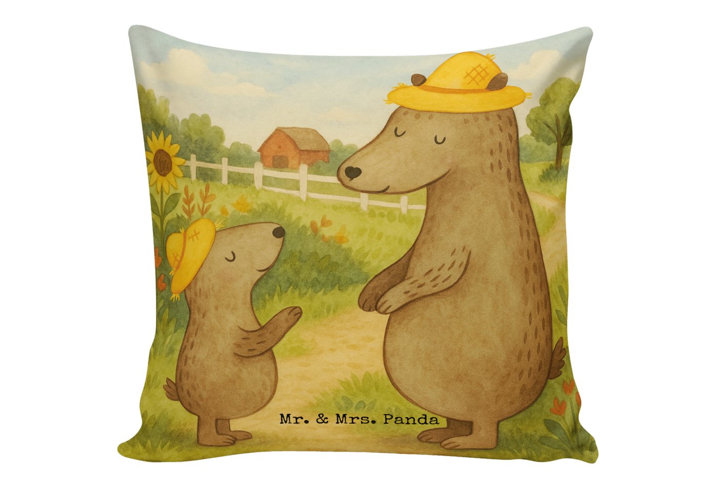 Mr. & Mrs. Panda Dekokissen Bären mit Hut Design, kuschel kissen, Weiß, Sofakissen, Dad, Kissen Mr. & Mrs. Panda Dekokissen Bären mit Hut Design, kuschel kissen, Weiß, Sofakissen, Dad, Kissen von Mr. & Mrs. Panda