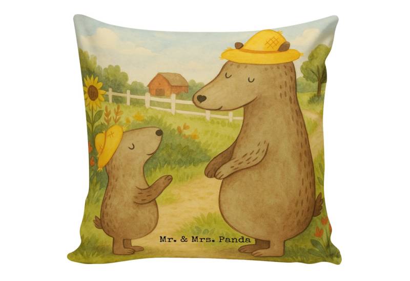 Mr. & Mrs. Panda Dekokissen Bären mit Hut Design, kuschel kissen, Weiß, Sofakissen, Dad, Kissen von Mr. & Mrs. Panda