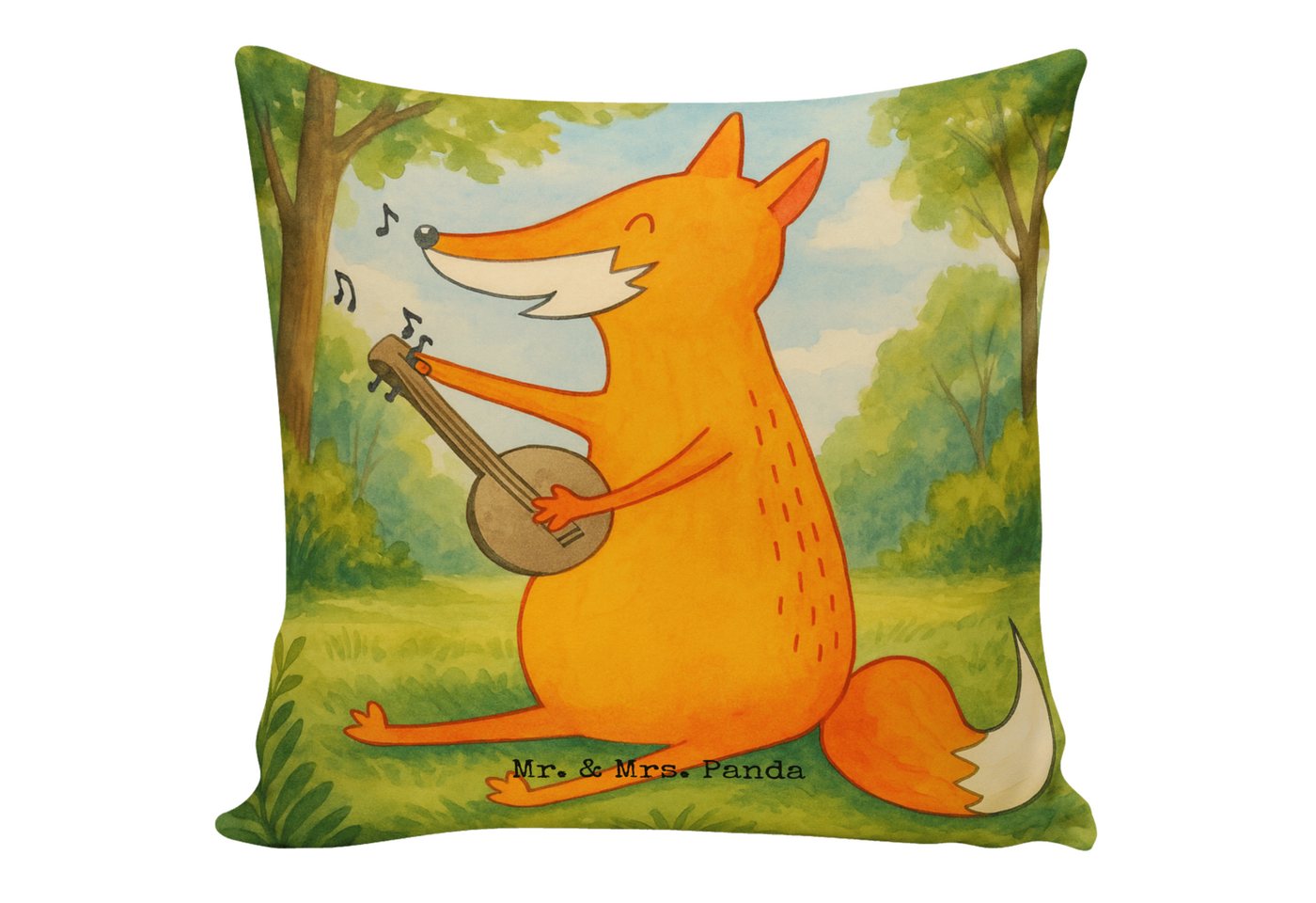 Mr. & Mrs. Panda Dekokissen Fuchs Gitarre Design, Kissen 40x40, Weiß, Sofakissen, zier, Lagerfeue Mr. & Mrs. Panda Dekokissen Fuchs Gitarre Design, Kissen 40x40, Weiß, Sofakissen, zier, Lagerfeue von Mr. & Mrs. Panda