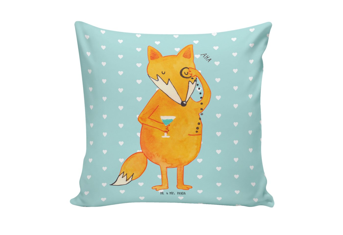 Mr. & Mrs. Panda Dekokissen Fuchs Lord - Türkis Pastell - Geschenk, Sofakissen, Liebeskummer Gesc Mr. & Mrs. Panda Dekokissen Fuchs Lord - Türkis Pastell - Geschenk, Sofakissen, Liebeskummer Gesc von Mr. & Mrs. Panda