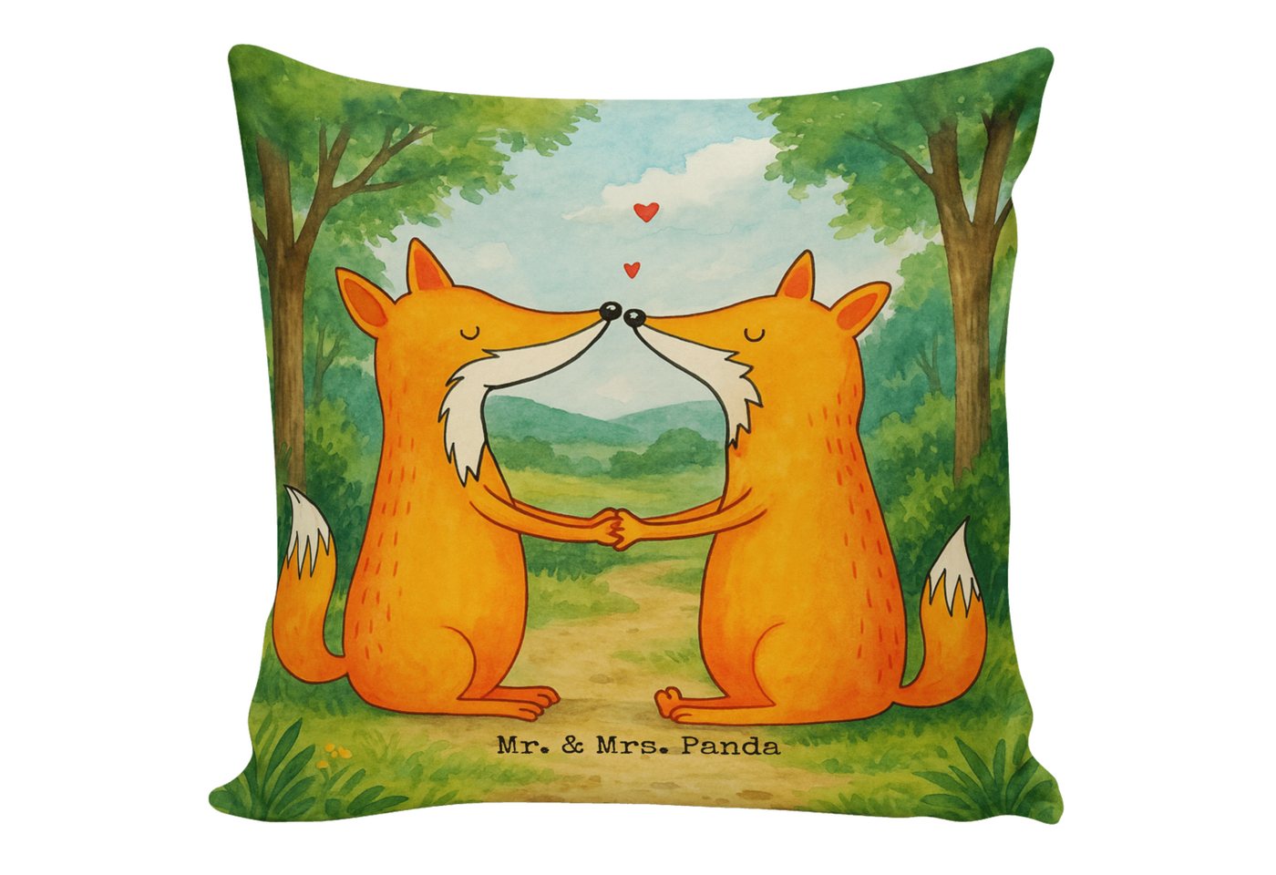 Mr. & Mrs. Panda Dekokissen Füchse Liebe Design, Kissen bedruckt, Weiß, Fuchs, Sofakissen, Dekoki Mr. & Mrs. Panda Dekokissen Füchse Liebe Design, Kissen bedruckt, Weiß, Fuchs, Sofakissen, Dekoki von Mr. & Mrs. Panda