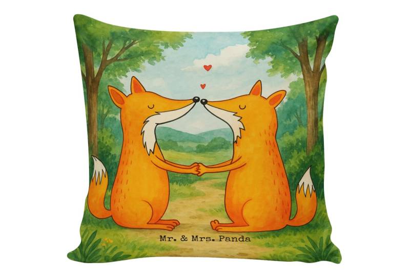 Mr. & Mrs. Panda Dekokissen Füchse Liebe Design, Kissen bedruckt, Weiß, Fuchs, Sofakissen, Dekoki Mr. & Mrs. Panda Dekokissen Füchse Liebe Design, Kissen bedruckt, Weiß, Fuchs, Sofakissen, Dekoki von Mr. & Mrs. Panda
