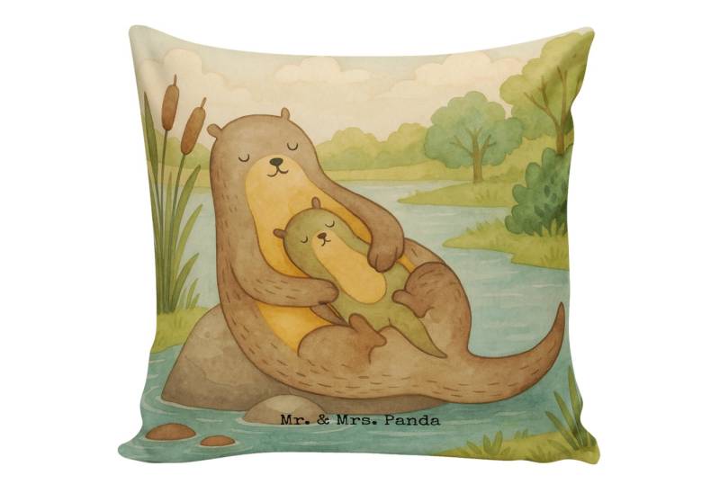 Mr. & Mrs. Panda Dekokissen Otter Kind Design, Kopfkissen, Weiß, Mutter, deko kissen, Sofakissen Mr. & Mrs. Panda Dekokissen Otter Kind Design, Kopfkissen, Weiß, Mutter, deko kissen, Sofakissen von Mr. & Mrs. Panda