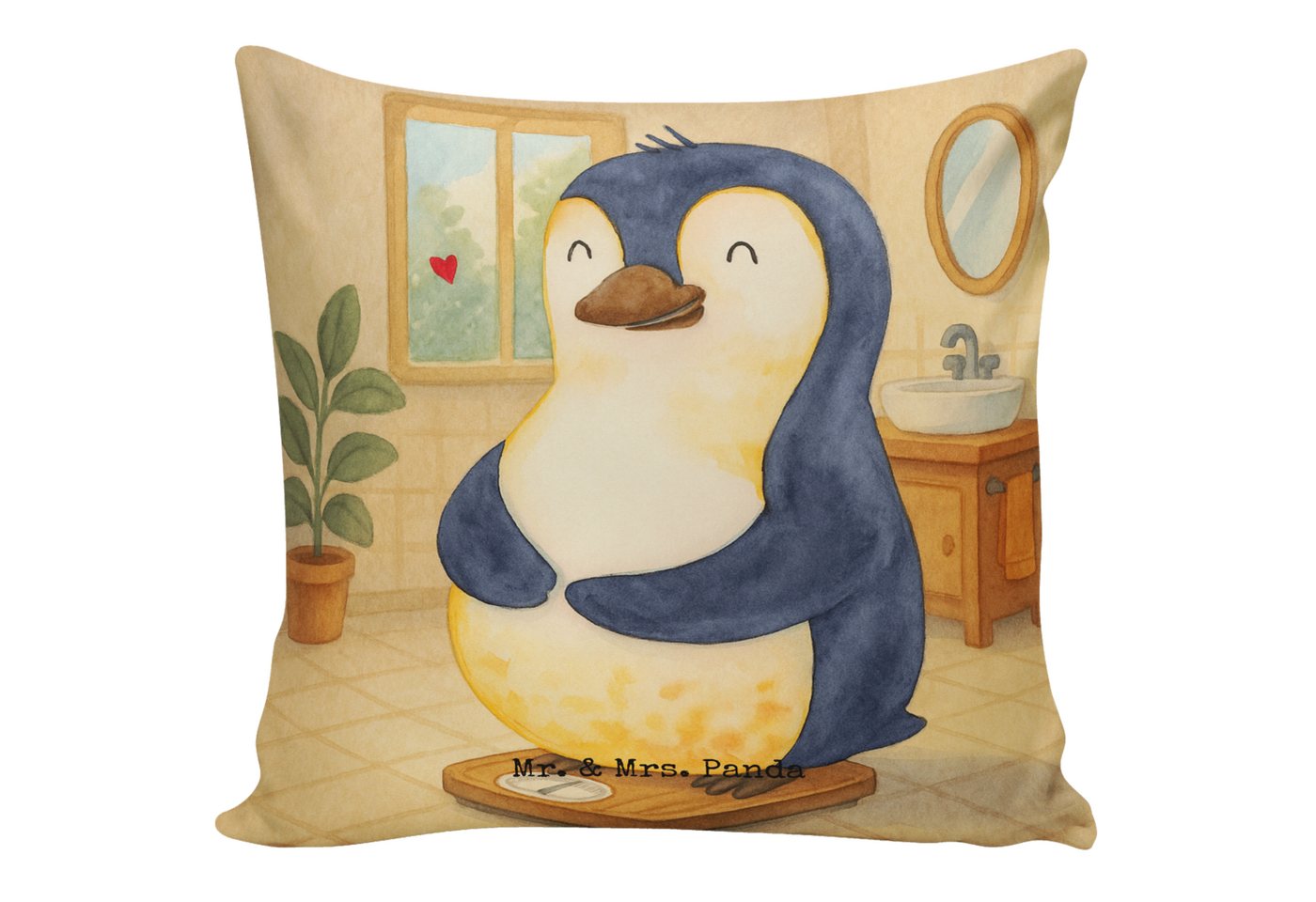 Mr. & Mrs. Panda Dekokissen Pinguin Diät Design, deko kissen, Weiß, Kissen, Sofakissen 40x40, Pin Mr. & Mrs. Panda Dekokissen Pinguin Diät Design, deko kissen, Weiß, Kissen, Sofakissen 40x40, Pin von Mr. & Mrs. Panda