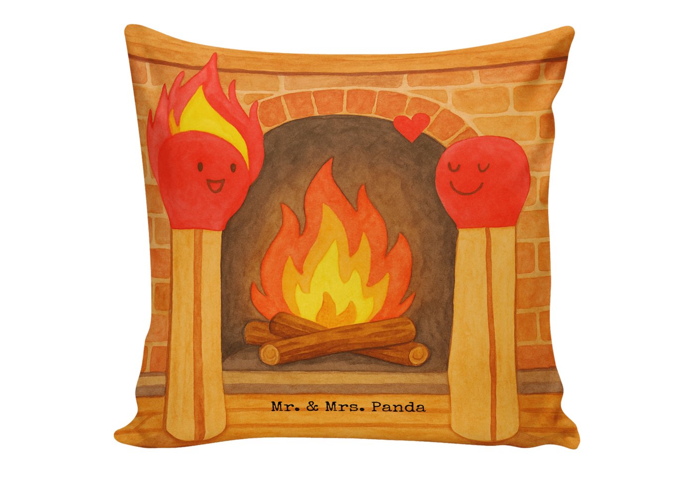 Mr. & Mrs. Panda Dekokissen Streichhölzer Design, Kissen 40x40, Weiß, Liebesgeschenk, Sofakissen Mr. & Mrs. Panda Dekokissen Streichhölzer Design, Kissen 40x40, Weiß, Liebesgeschenk, Sofakissen von Mr. & Mrs. Panda
