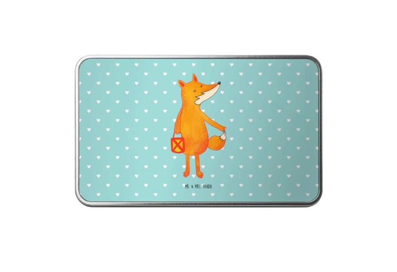 Mr. & Mrs. Panda Dose Fuchs Laterne, Aufbewahrungsbox, Türkis Pastell, Selbstbewusst, blech (Packung, 1 St) von Mr. & Mrs. Panda