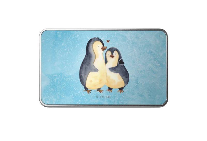 Mr. & Mrs. Panda Dose Pinguin umarmen - Eisblau - Geschenk, Hochzeitsgeschenk, verknallt, B (Packung, 1 St., Pinguin umarmend), Praktisches Design von Mr. & Mrs. Panda