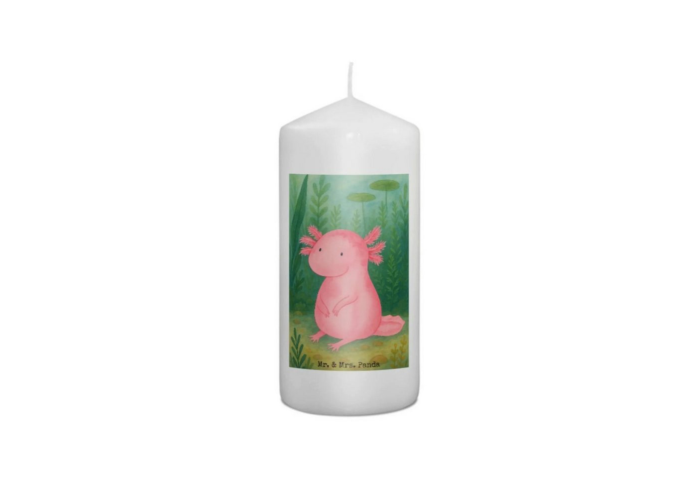 Mr. & Mrs. Panda Formkerze Axolotl Niedlich Design, Kerze, Duftkerze, Kerze Für Hochzeit, Kerze (Packung, 1-tlg., Axolotl), Besonderes Design von Mr. & Mrs. Panda