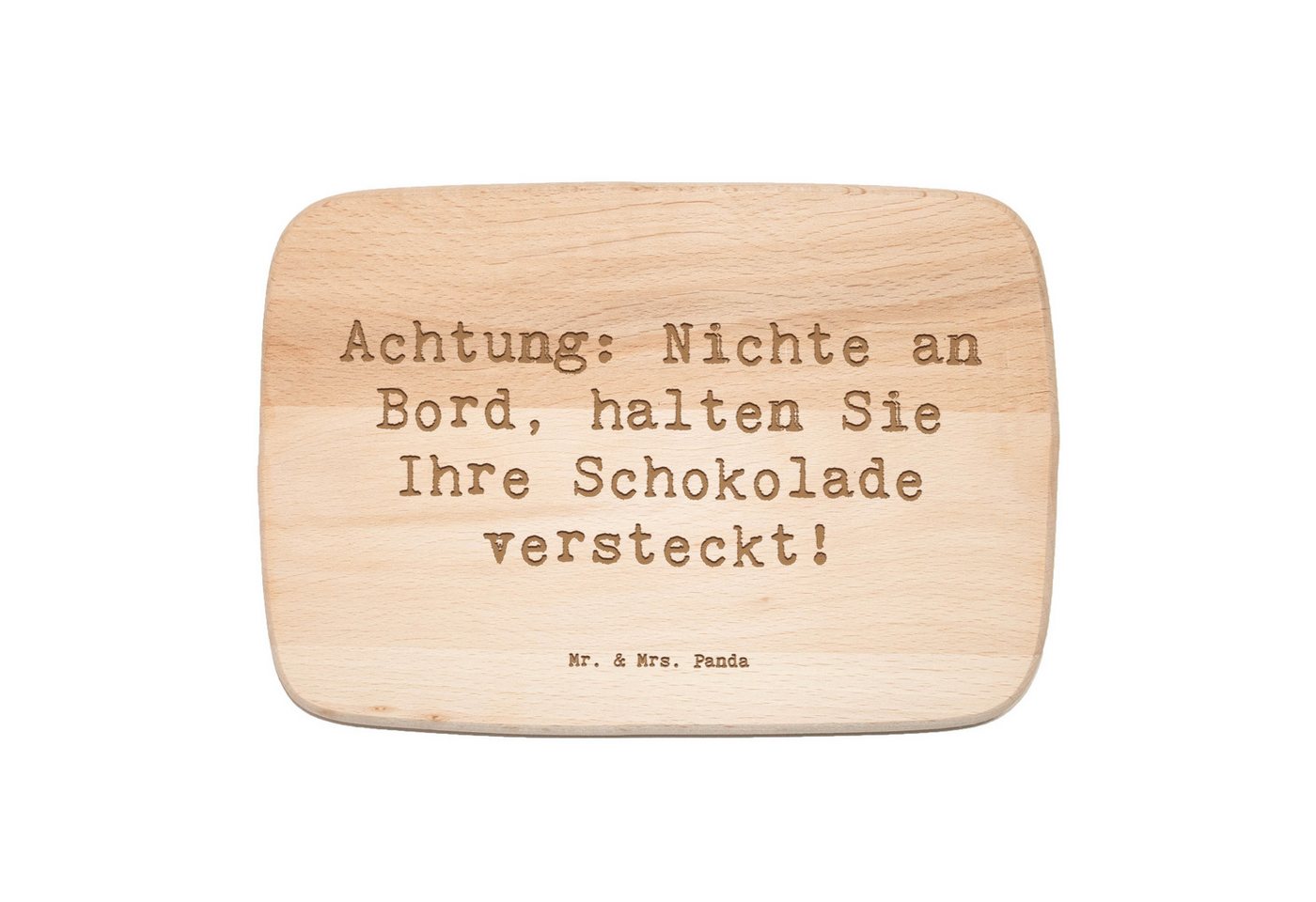 Mr. & Mrs. Panda Frühstücksbrett Nichte an Bord - Transparent - Geschenk, Schneidebrett Holz, Mama, Ho, Birkenholz, (1-St), Umweltfreundliches Material von Mr. & Mrs. Panda
