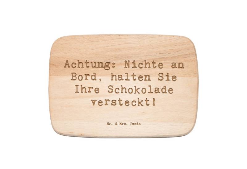 Mr. & Mrs. Panda Frühstücksbrett Nichte an Bord - Transparent - Geschenk, Schneidebrett Holz, Mama, Ho, Birkenholz, (1-St), Umweltfreundliches Material von Mr. & Mrs. Panda