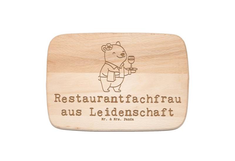 Mr. & Mrs. Panda Frühstücksbrett Restaurantfachfrau Leidenschaft, Frühstücksbrett, Transparent, Holzbr, Birkenholz, (Packung, 1-St), Frühstücksbrett Holzbrett Frühstücksbrettchen von Mr. & Mrs. Panda