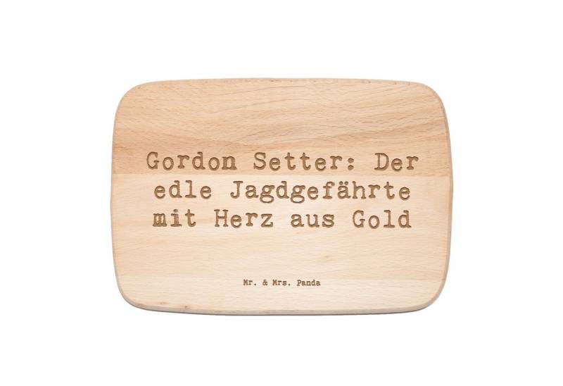 Mr. & Mrs. Panda Frühstücksbrett Spruch Gordon Setter - Transparent - Geschenk, liebevoller Hund, Holz, Birkenholz, (1-St) von Mr. & Mrs. Panda