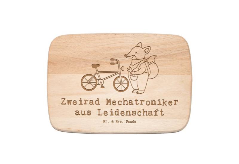 Mr. & Mrs. Panda Frühstücksbrett Zweirad Mechatroniker Leidenschaft, holzschneidebrett, Transparent, G, Birkenholz, (Packung, 1-St) von Mr. & Mrs. Panda