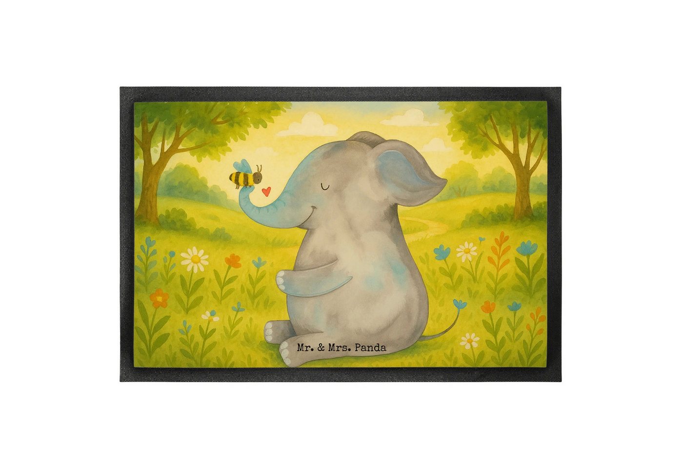 Mr. & Mrs. Panda Fußmatte Elefant Biene Design 40 x 60 cm - Weiß - Geschenk, Schmutzfangteppich, Höhe: 40 mm, Einladend Mr. & Mrs. Panda Fußmatte Elefant Biene Design 40 x 60 cm - Weiß - Geschenk, Schmutzfangteppich, Höhe: 40 mm, Einladend von Mr. & Mrs. Panda
