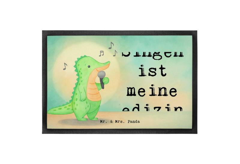 Mr. & Mrs. Panda Fußmatte Krokodil Singen Design, Schmutzmatte 40 x 60 cm, Weiß, Fussmatte, Abt, Höhe: 40 mm Mr. & Mrs. Panda Fußmatte Krokodil Singen Design, Schmutzmatte 40 x 60 cm, Weiß, Fussmatte, Abt, Höhe: 40 mm von Mr. & Mrs. Panda