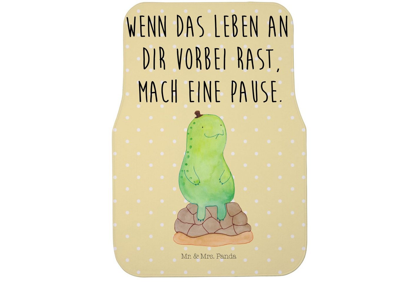 Mr. & Mrs. Panda Fußmatte Schildkröte pausiert - Gelb Pastell - Geschenk, sitzen, Fußmatte Auto, Höhe: 0.5 mm Mr. & Mrs. Panda Fußmatte Schildkröte pausiert - Gelb Pastell - Geschenk, sitzen, Fußmatte Auto, Höhe: 0.5 mm von Mr. & Mrs. Panda