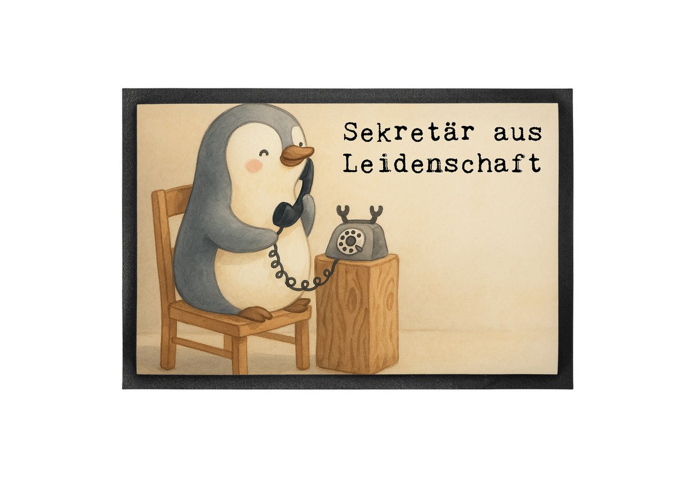 Mr. & Mrs. Panda Fußmatte Sekretär Leidenschaft Design, abstreifer 40 x 60 cm, Weiß, Fußabtrete, Höhe: 40 mm von Mr. & Mrs. Panda