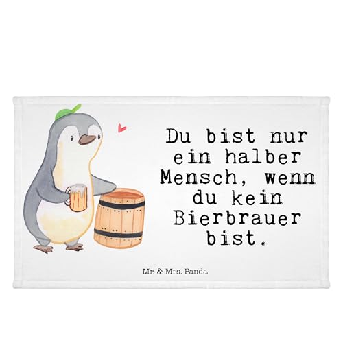 Mr. & Mrs. Panda Gäste Handtuch Bierbrauer mit Herz - Geschenk, Schenken, Gästetuch, Bierfass, Biergeschenk, Kinder Handtuch, Abschied, Frottier, von Mr. & Mrs. Panda