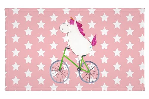 Mr. & Mrs. Panda Gäste Handtuch Einhorn Radfahrer - Geschenk, Frottier, Gästetuch, Kinder Handtuch, Feenstaub, Pegasus, Einhörner, Konfetti, Unicorn, von Mr. & Mrs. Panda