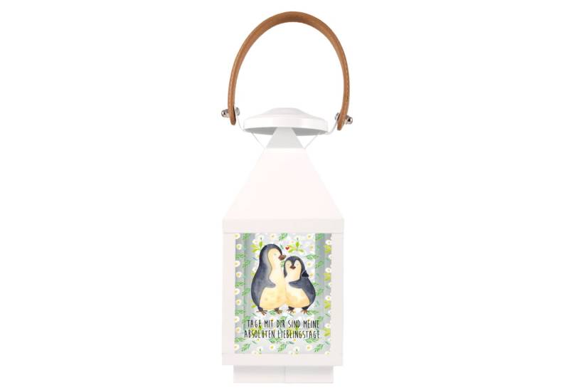 Mr. & Mrs. Panda Gartenleuchte Pinguin umarmen S - Transparent - Geschenk, Hochzeitsgeschenk, Latern, Praktische Tür von Mr. & Mrs. Panda