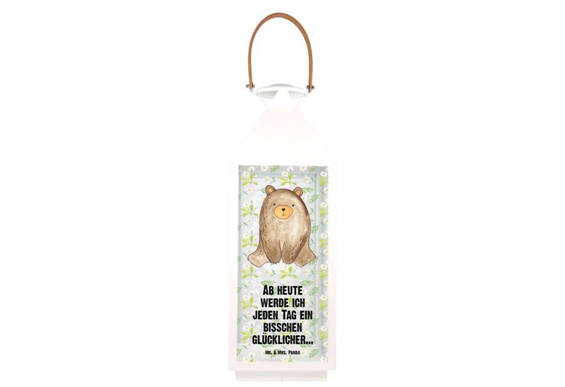 Mr. & Mrs. Panda Gartenleuchte Bär sitzend XL - Transparent - Geschenk, Teelichthalter Laterne, Tedd, Hängeleuchte von Mr. & Mrs. Panda