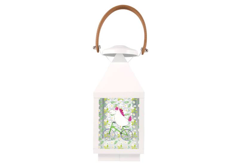 Mr. & Mrs. Panda Gartenleuchte Einhorn Radfahrer S - Transparent - Geschenk, Kummer, Unicorn, Latern, Praktische Tür von Mr. & Mrs. Panda