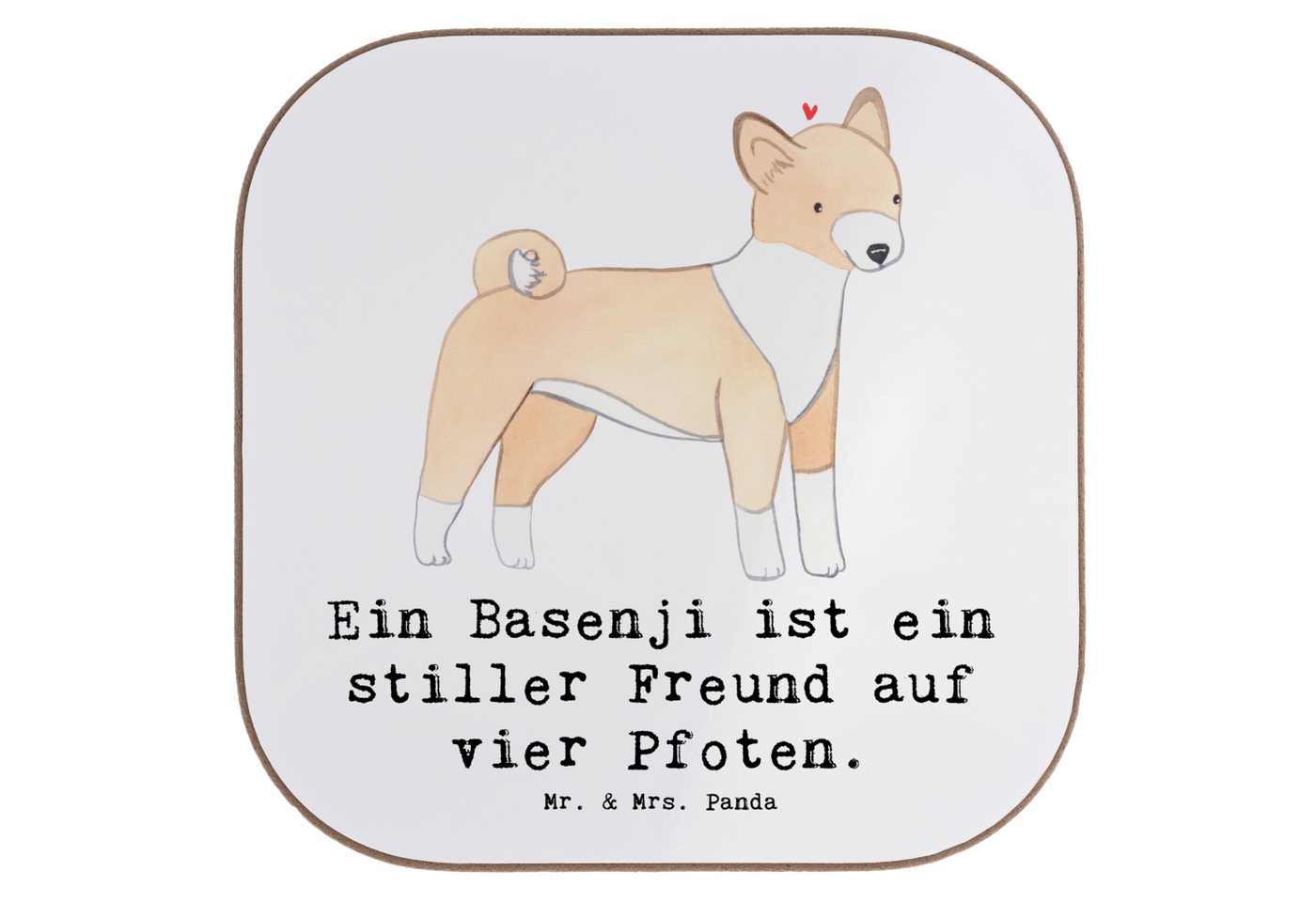 Mr. & Mrs. Panda Getränkeuntersetzer Basenji Freund - Weiß - Geschenk, Basenji Liebe, Untersetzer aus Holz, 1-tlg. Mr. & Mrs. Panda Getränkeuntersetzer Basenji Freund - Weiß - Geschenk, Basenji Liebe, Untersetzer aus Holz, 1-tlg. von Mr. & Mrs. Panda
