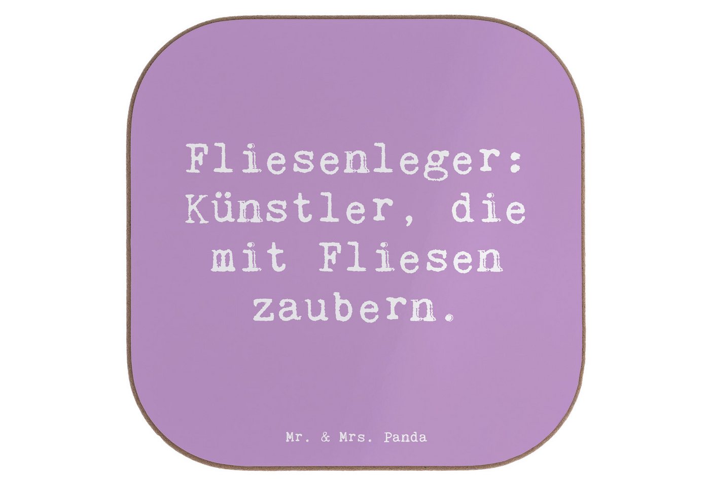 Mr. & Mrs. Panda Getränkeuntersetzer Fliesenleger: Künstler, die mit Fliesen zaubern. - Lavendeltraum - Ge, 1-tlg., Robustes Material Mr. & Mrs. Panda Getränkeuntersetzer Fliesenleger: Künstler, die mit Fliesen zaubern. - Lavendeltraum - Ge, 1-tlg., Robustes Material von Mr. & Mrs. Panda