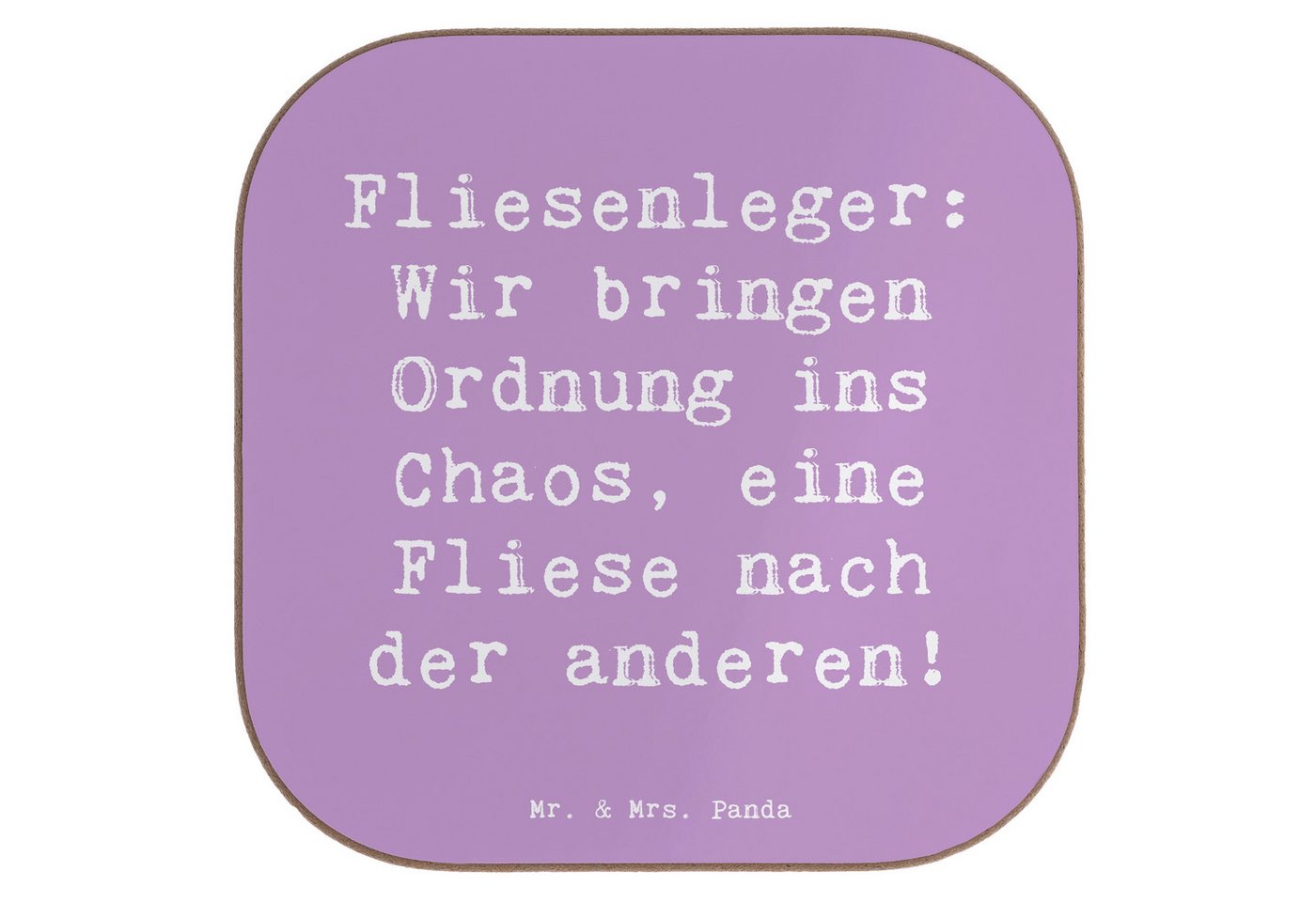 Mr. & Mrs. Panda Getränkeuntersetzer Fliesenleger: Wir bringen Ordnung ins Chaos, eine Fliese nach der and, 1-tlg., Glänzende Oberfläche Mr. & Mrs. Panda Getränkeuntersetzer Fliesenleger: Wir bringen Ordnung ins Chaos, eine Fliese nach der and, 1-tlg., Glänzende Oberfläche von Mr. & Mrs. Panda