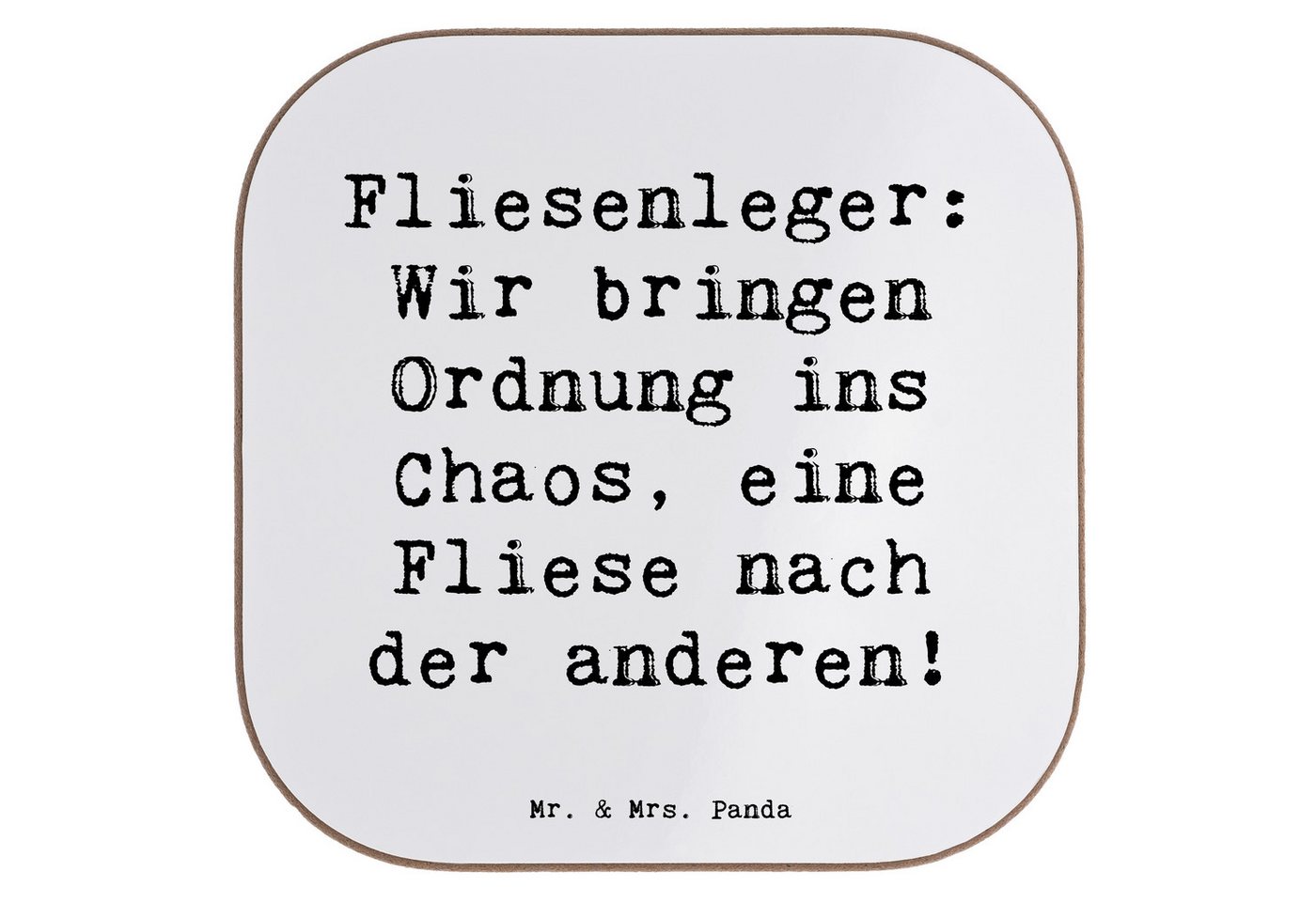 Mr. & Mrs. Panda Getränkeuntersetzer Fliesenleger: Wir bringen Ordnung ins Chaos, eine Fliese nach der and, 1-tlg., Innovative Designs Mr. & Mrs. Panda Getränkeuntersetzer Fliesenleger: Wir bringen Ordnung ins Chaos, eine Fliese nach der and, 1-tlg., Innovative Designs von Mr. & Mrs. Panda