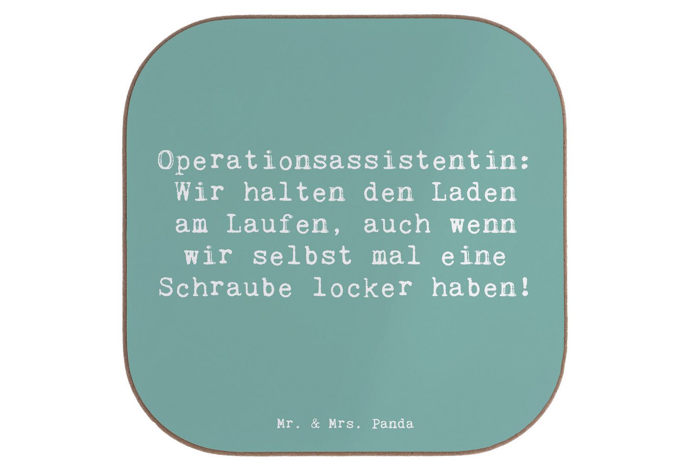 Mr. & Mrs. Panda Getränkeuntersetzer Operationsassistentin Heldin - Meeresbrise - Geschenk, Schraube locke, 1-tlg., Liebevolle Motive Mr. & Mrs. Panda Getränkeuntersetzer Operationsassistentin Heldin - Meeresbrise - Geschenk, Schraube locke, 1-tlg., Liebevolle Motive von Mr. & Mrs. Panda