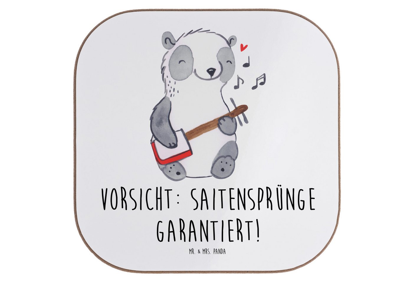Mr. & Mrs. Panda Getränkeuntersetzer Shamisen Abenteuer, Tischuntersetzer, Weiß, Untersetzer Glas, Kabuki, Packung, 1-tlg. von Mr. & Mrs. Panda