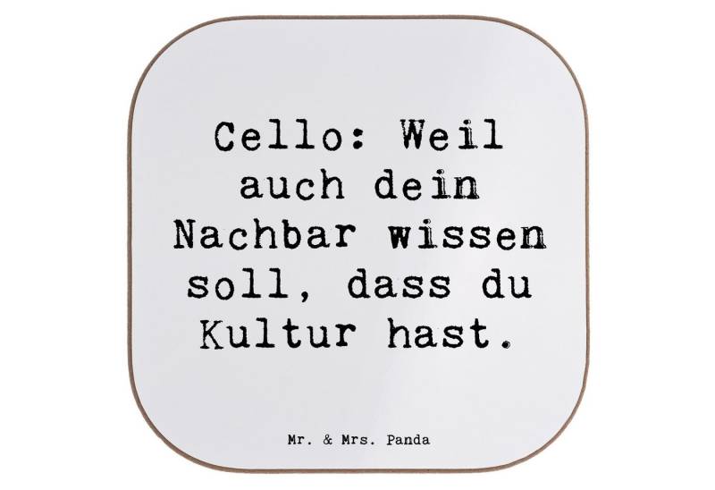 Mr. & Mrs. Panda Getränkeuntersetzer Spruch Cello Kultur, Untersetzer Gläser, Weiß, Kammermusik, Musikinst, Packung, 1-tlg. Mr. & Mrs. Panda Getränkeuntersetzer Spruch Cello Kultur, Untersetzer Gläser, Weiß, Kammermusik, Musikinst, Packung, 1-tlg. von Mr. & Mrs. Panda