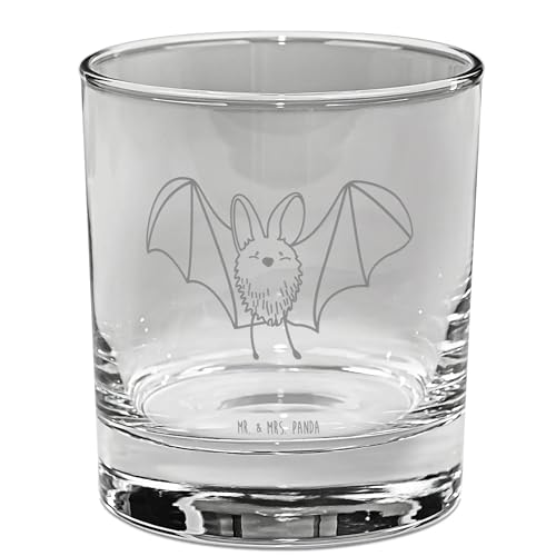 Mr. & Mrs. Panda Ginglas Fledermaus Flügel - Geschenk, Ginglas mit Spruch, Tiermotive, lustige Sprüche, Tiere, Gin Glas mit Gravur, Gin Glas mit von Mr. & Mrs. Panda