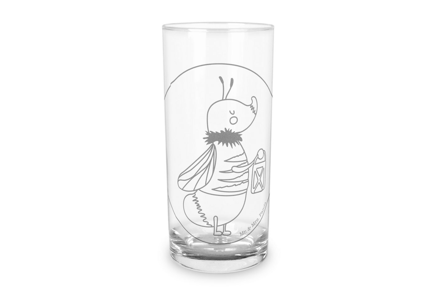 Mr. & Mrs. Panda Glas 200 ml Glühwürmchen - Transparent - Geschenk, Gute Laune, Wasserglas, Premium Glas, Stilvolle Gravur von Mr. & Mrs. Panda