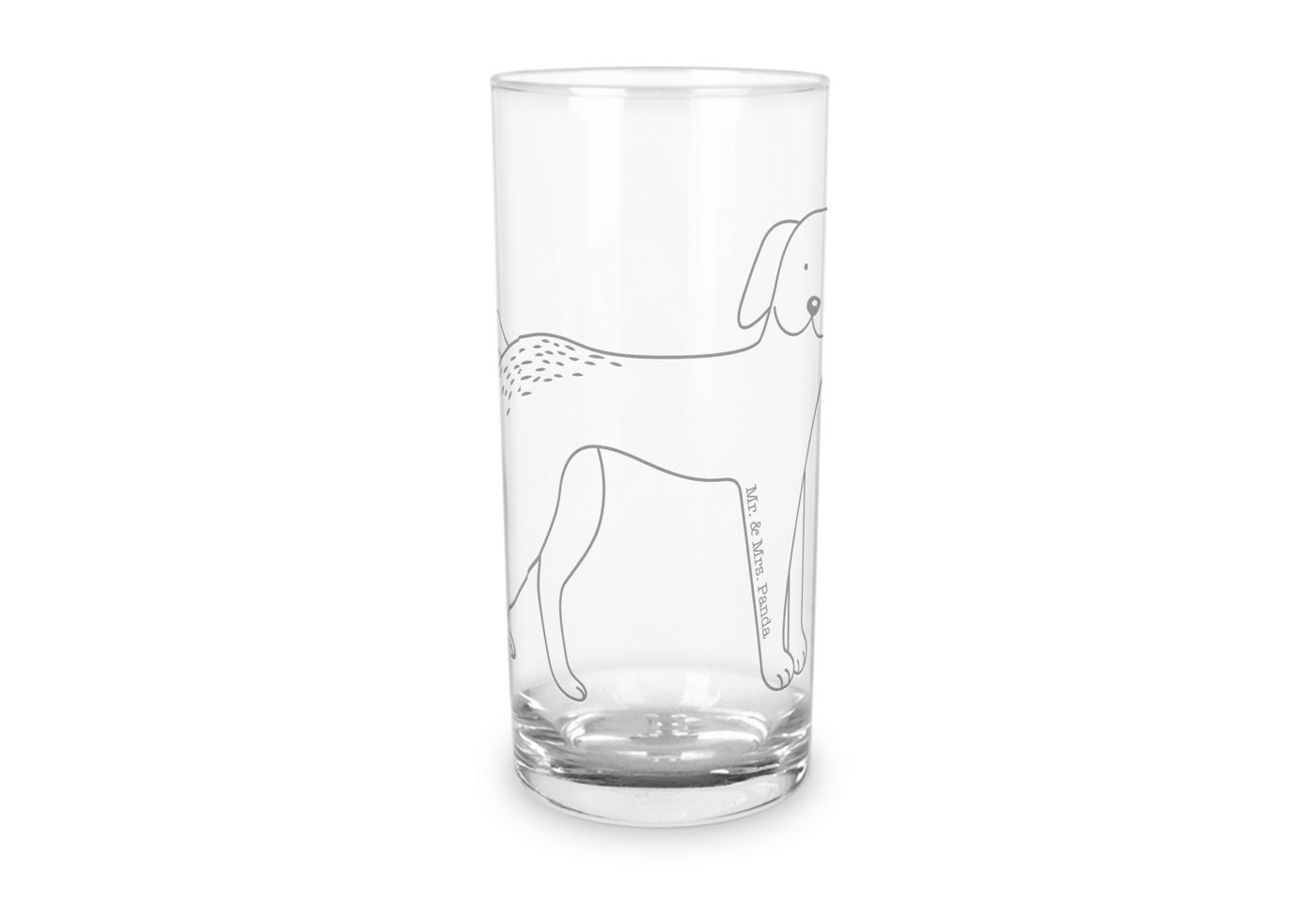 Mr. & Mrs. Panda Glas 200 ml Hund Dogge - Transparent - Geschenk, Wasserglas mit Gravur, Gr, Premium Glas, Magische Gravuren von Mr. & Mrs. Panda