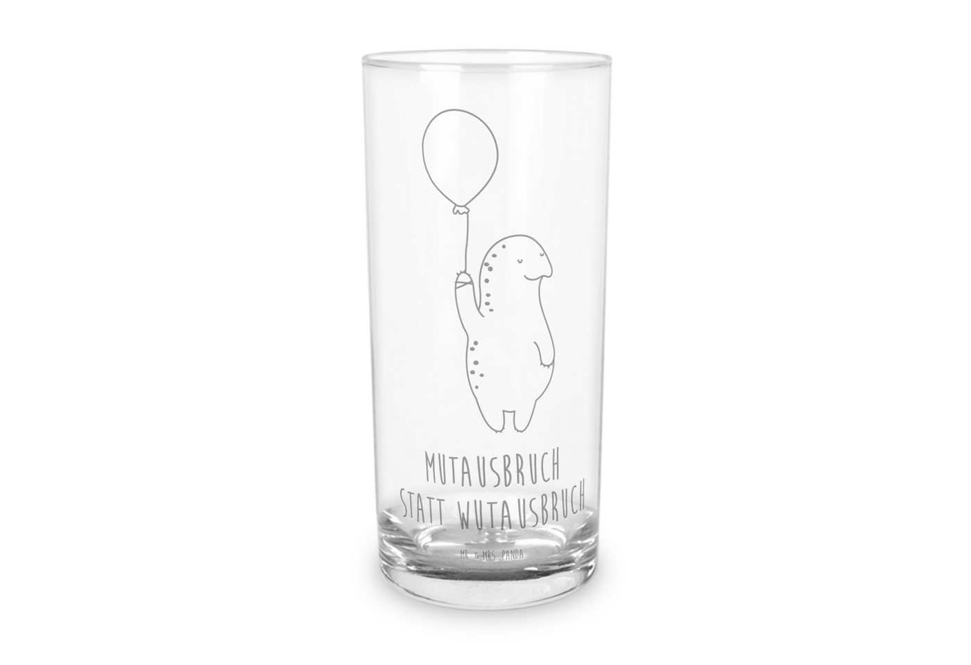 Mr. & Mrs. Panda Glas 200 ml Schildkröte Luftballon - Transparent - Geschenk, Wasserglas, T, Premium Glas, Magische Gravuren von Mr. & Mrs. Panda