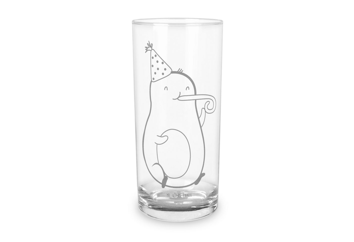 Mr. & Mrs. Panda Glas 400 ml Avocado Feier - Transparent - Geschenk, Wasserglas, Trinkglas, Premium Glas, Inspirierende Gravur von Mr. & Mrs. Panda