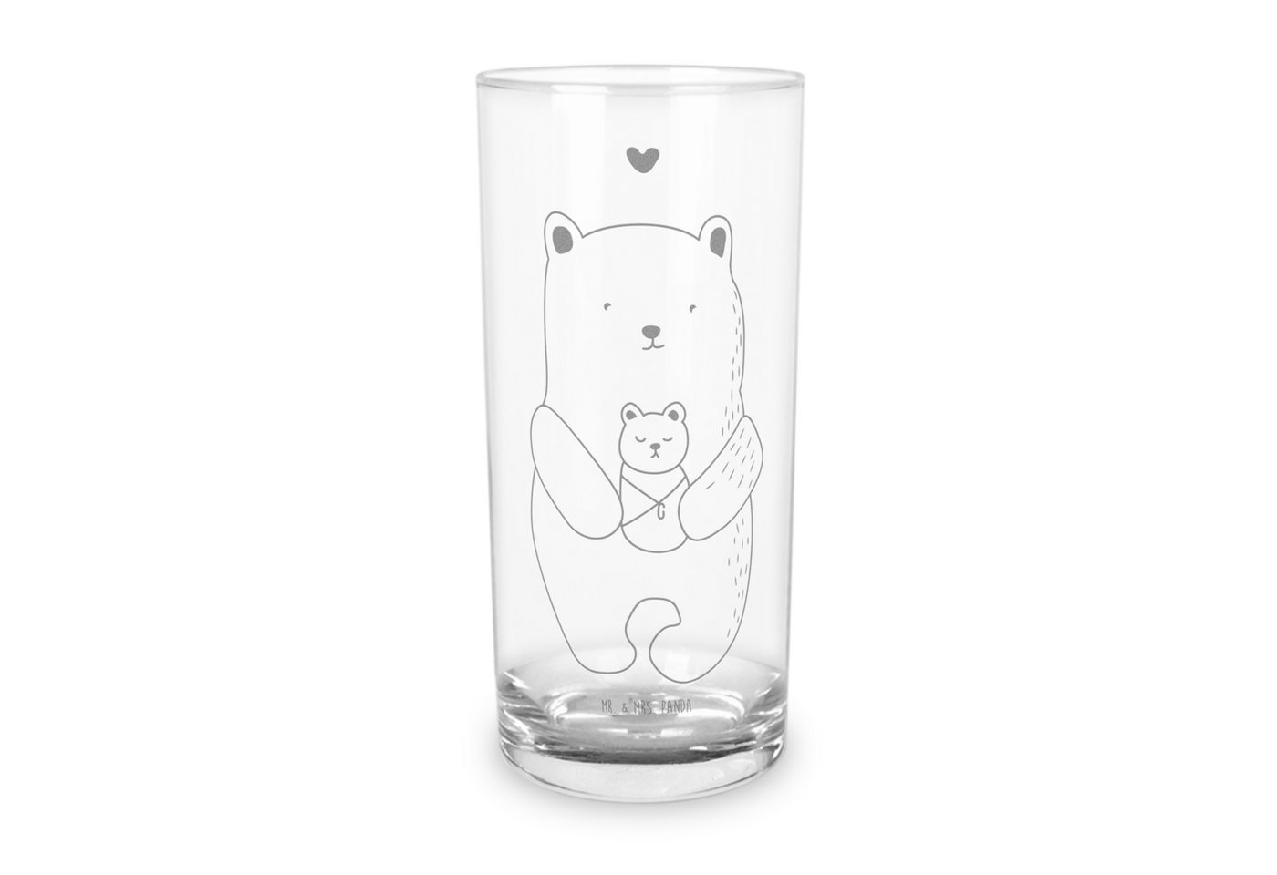 Mr. & Mrs. Panda Glas 400 ml Bär Baby - Transparent - Geschenk, Glas, Wasserglas mit Gravur, Premium Glas, Inspirierende Gravur von Mr. & Mrs. Panda