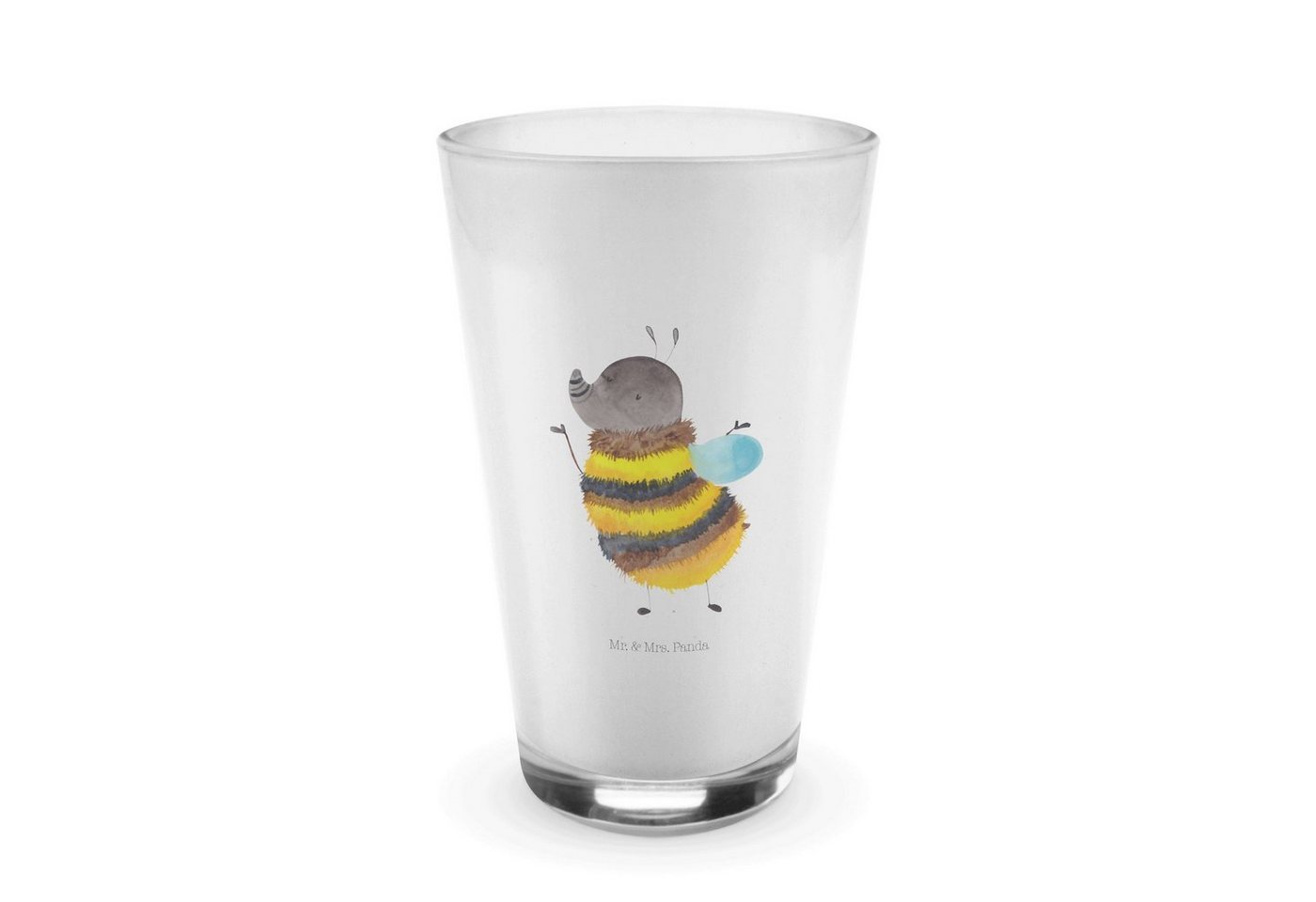 Mr. & Mrs. Panda Glas Hummel flauschig - Transparent - Geschenk, Natur, Tiere, Biene, Glas, Premium Glas, Fröhliche Motive von Mr. & Mrs. Panda