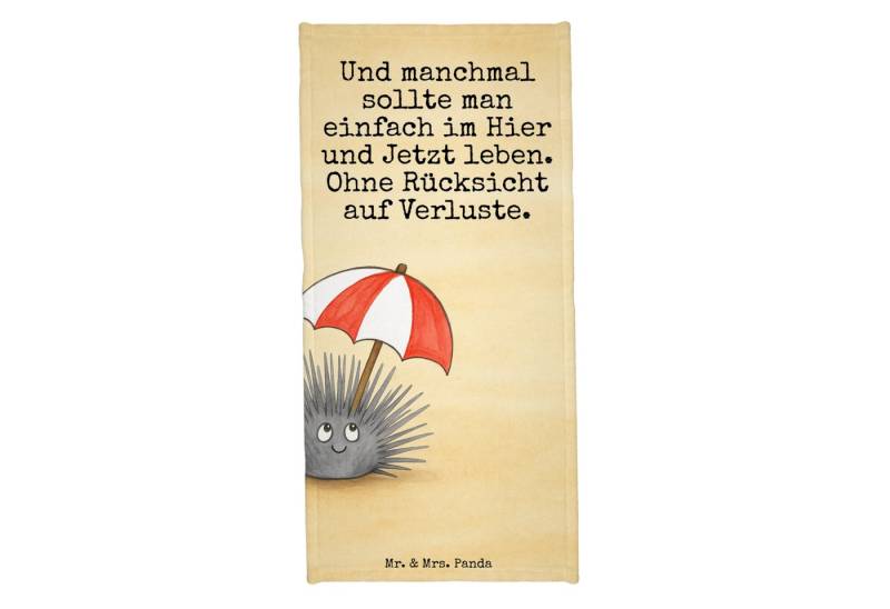 Mr. & Mrs. Panda Handtuch Seeigel Design, Badehandtuch, Oceanblue, Hier und Jetzt, Strandtuch, Kunstfaser (Packung, 1-St) von Mr. & Mrs. Panda