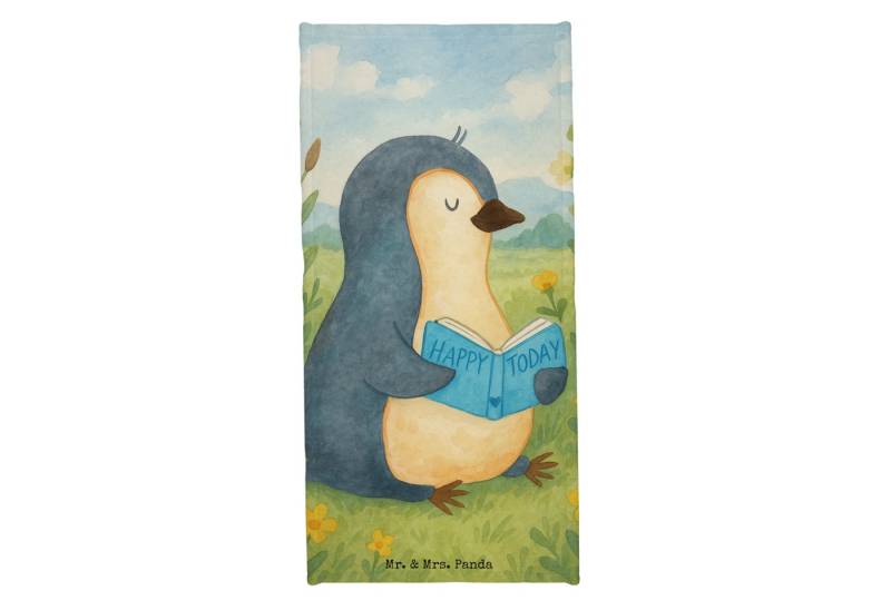 Mr. & Mrs. Panda Handtuch Pinguin Buch Design, Badehandtuch, Eisblau, Reisehandtuch, Badehandtu, Kunstfaser (Packung, 1-St) von Mr. & Mrs. Panda