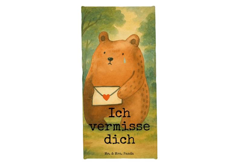 Mr. & Mrs. Panda Handtuch Bär Vermissen Design, Badehandtuch, Blau Pastell, Reise, Duschtuch, T, Kunstfaser (Packung, 1-St) von Mr. & Mrs. Panda