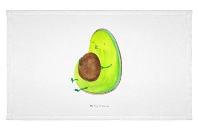 Mr. & Mrs. Panda Handtuch Avocado Pfeifen - Weiß - Geschenk, Sport Handtuch, Ernährung, Reiseha, (1-St), Süßes Motiv von Mr. & Mrs. Panda