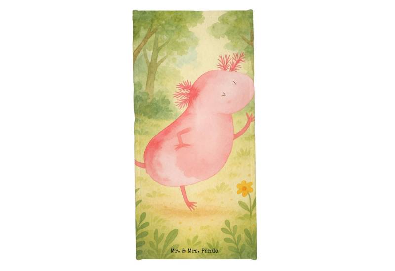 Mr. & Mrs. Panda Handtuch Axolotl Tanzen Design, Kunstfaser (Packung, 1-St) von Mr. & Mrs. Panda